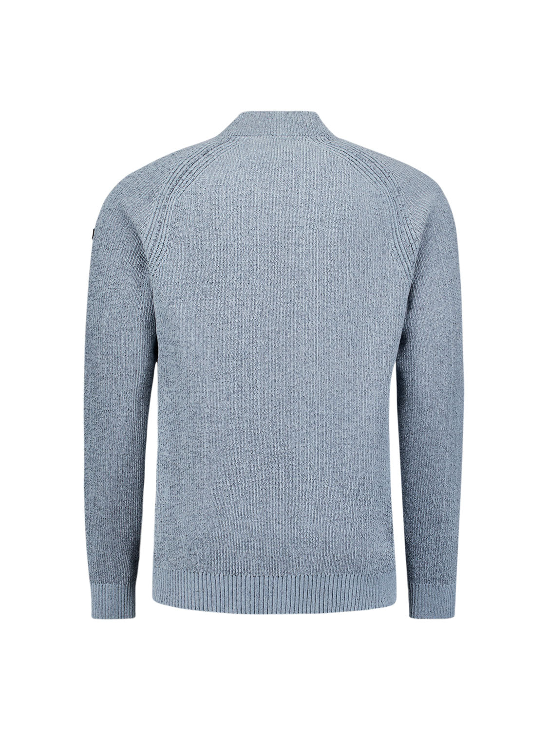 Half-zip melange jumper | Dusty Blue