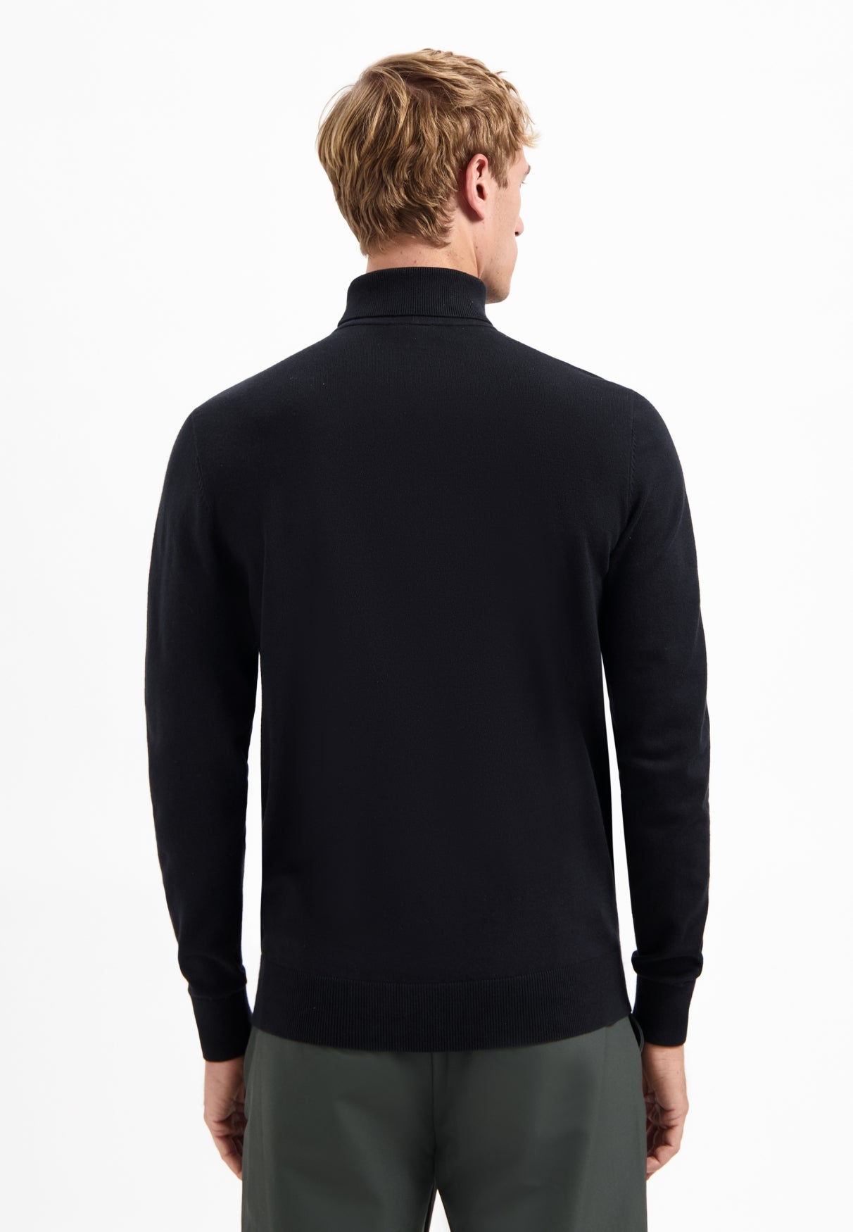 Melange Turtleneck jumper | Black