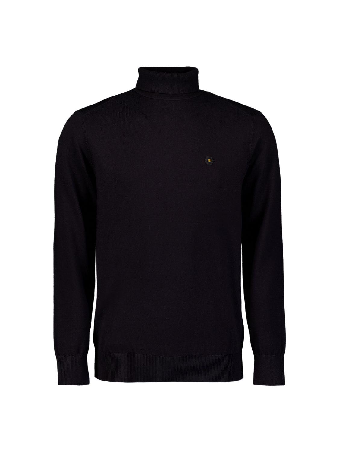 Melange Turtleneck jumper | Black