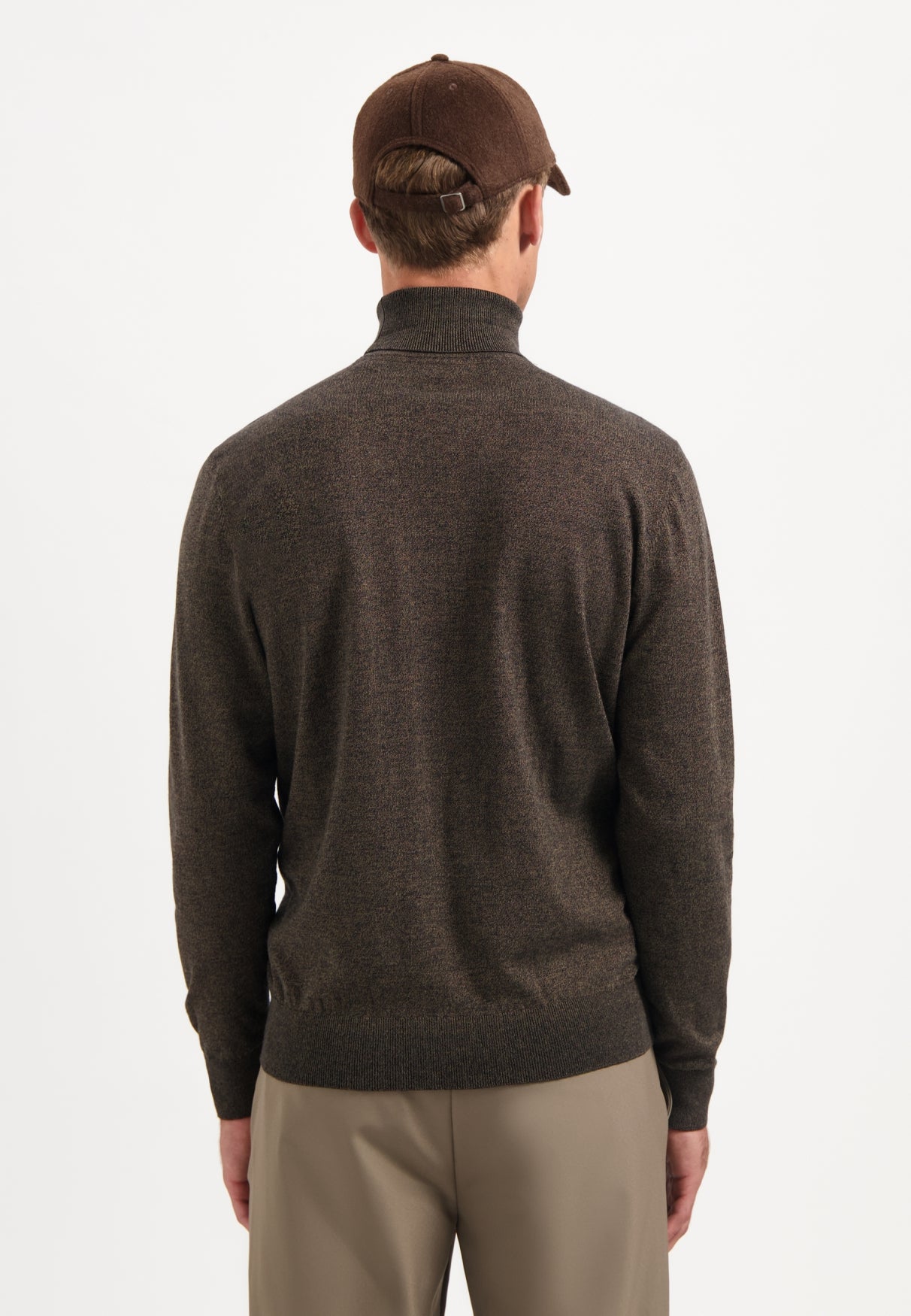 Melange Turtleneck jumper | Taupe