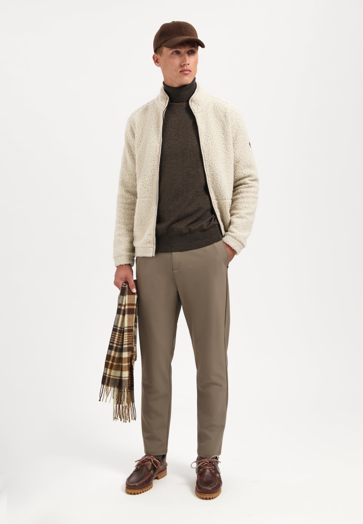 Melange Turtleneck jumper | Taupe