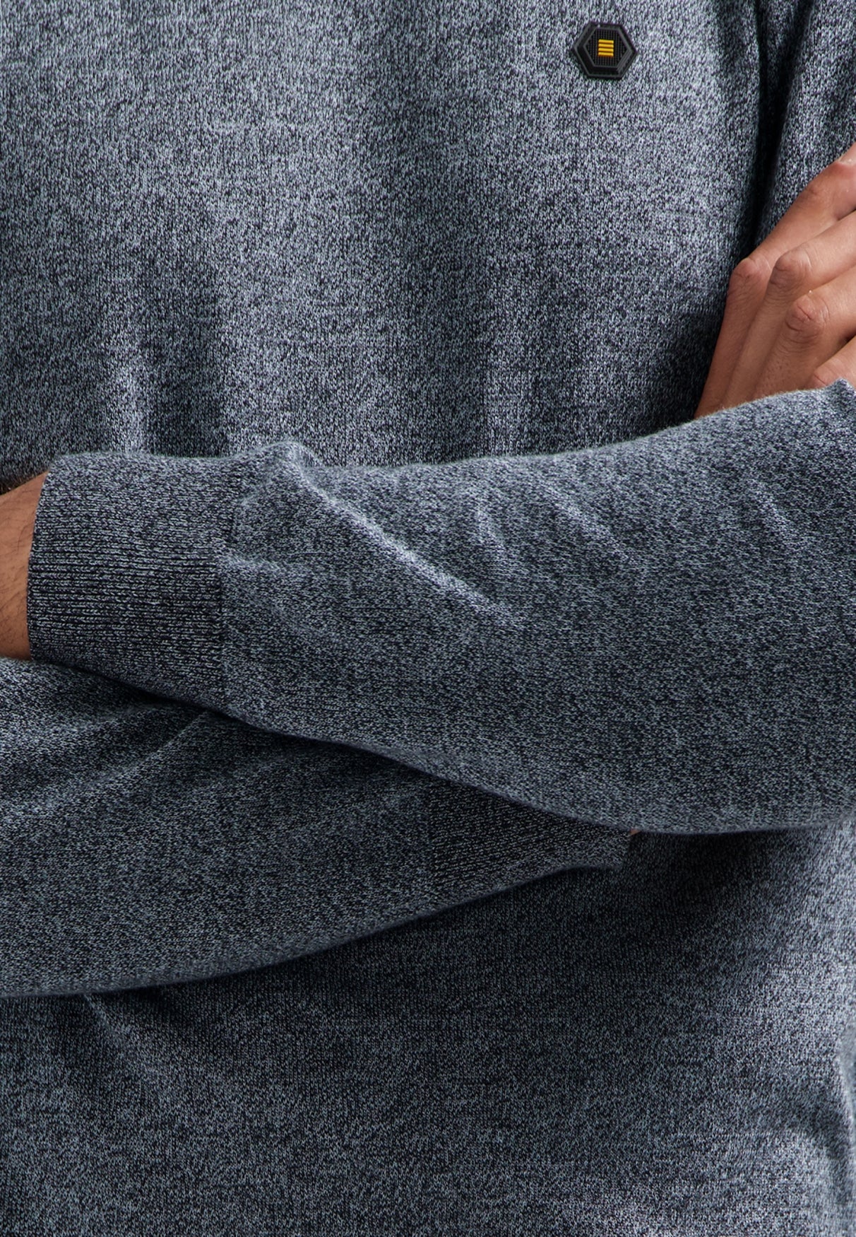 Melange Turtleneck jumper | Dusty Blue