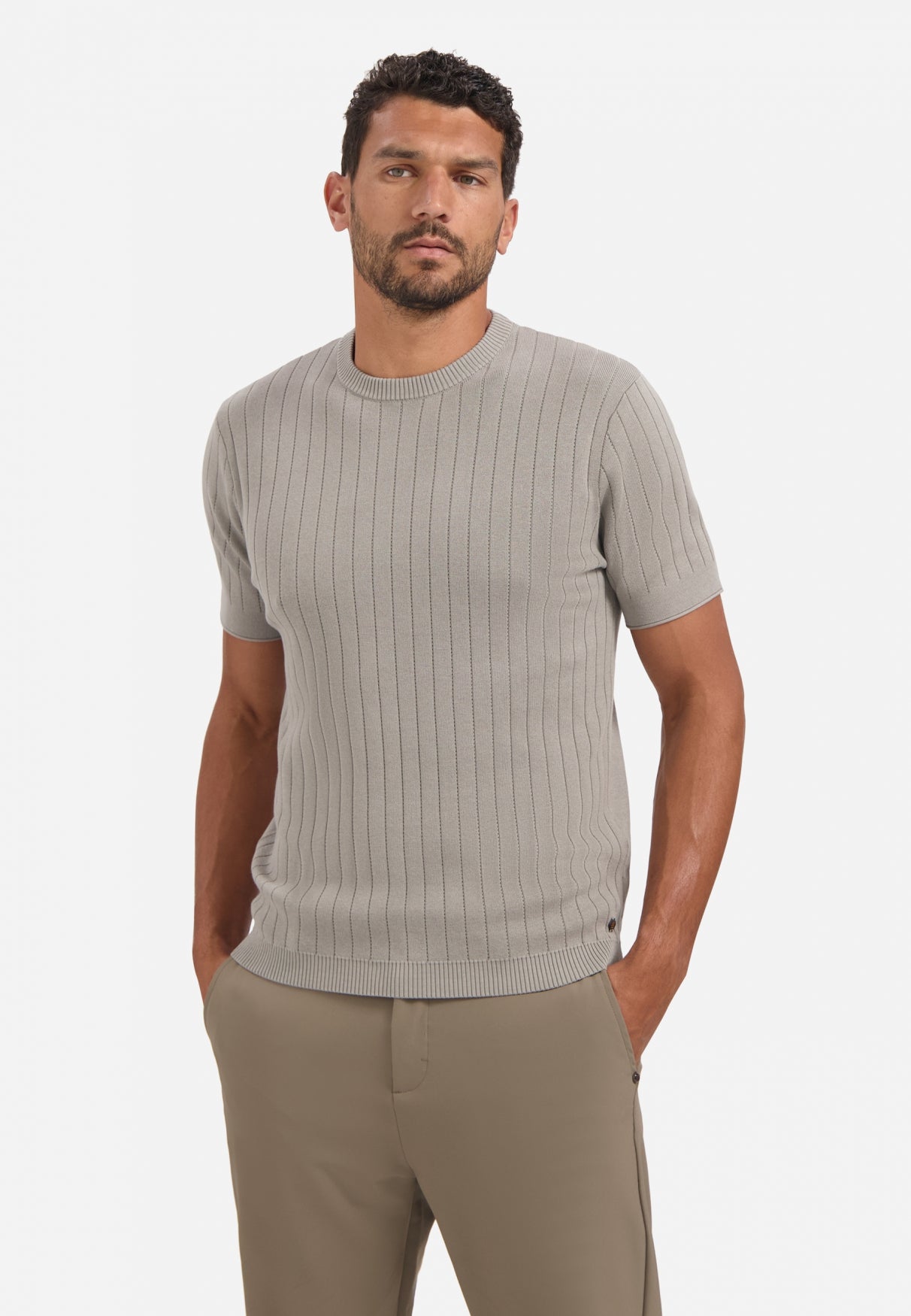 Knitted T-Shirt | Clay
