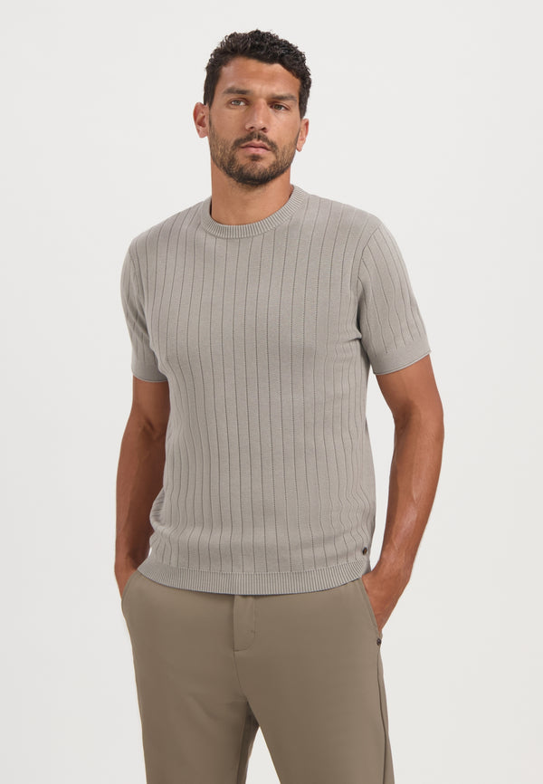 Knitted T-Shirt | Clay