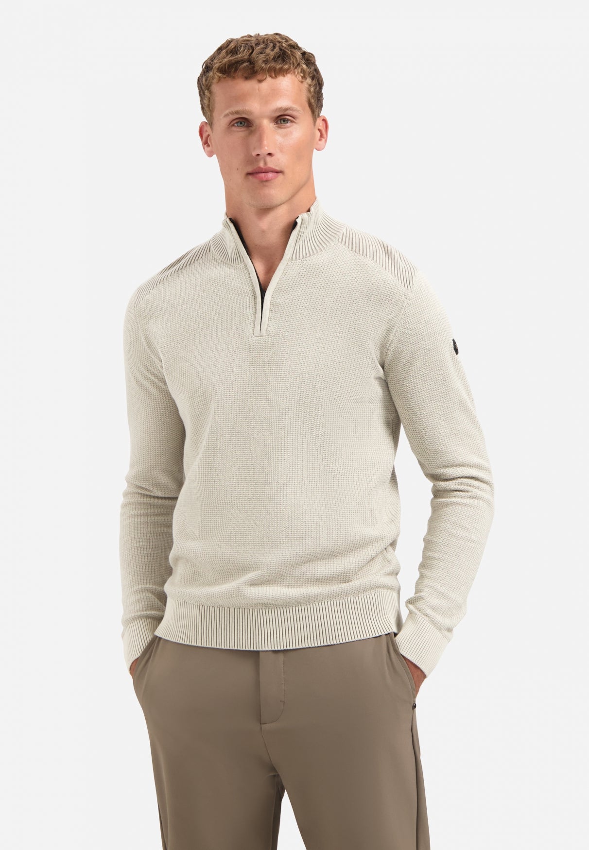 Textured half-zip jumper | Kit