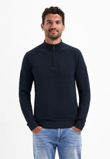 Textured half-zip jumper | Night