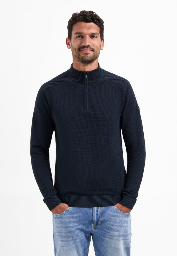 Textured half-zip jumper | Night