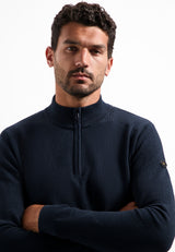 Textured half-zip jumper | Night