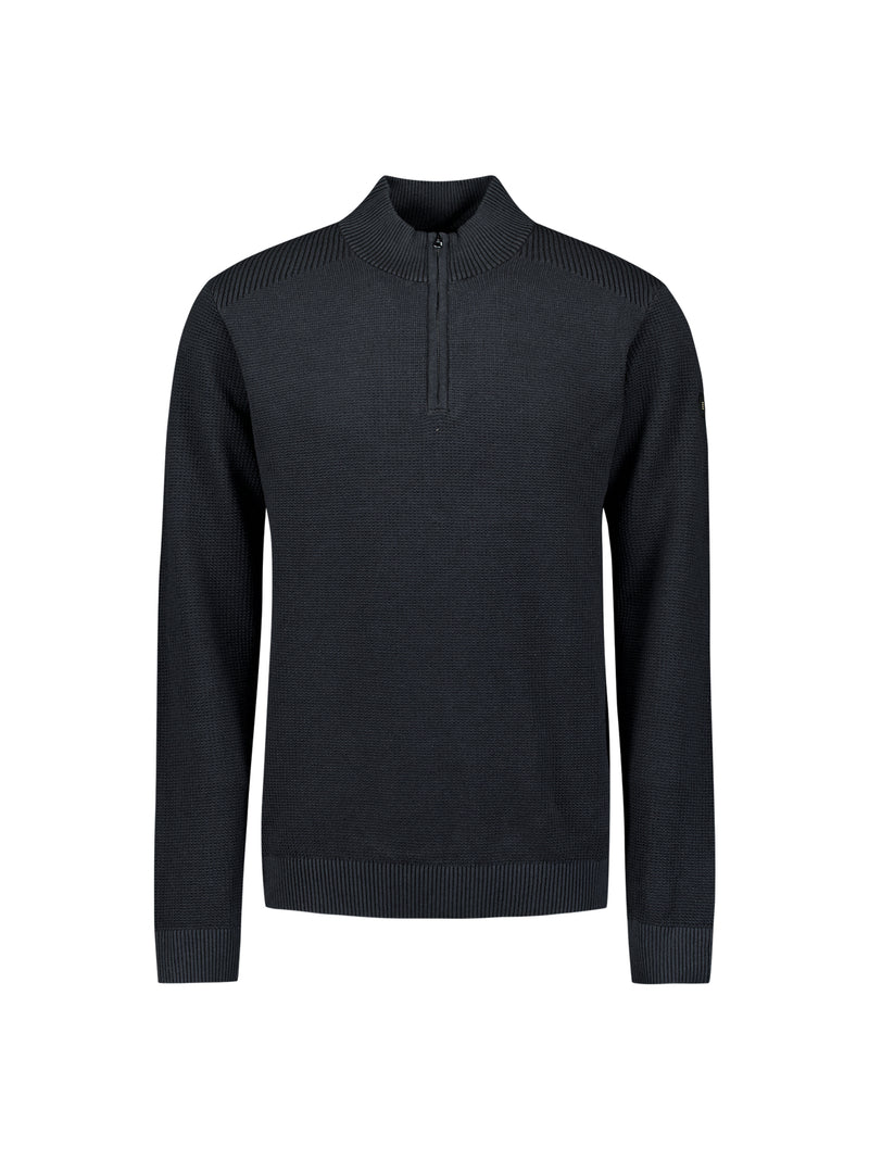 Textured half-zip jumper | Night