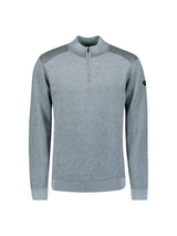 Textured half-zip jumper | Dusty Blue
