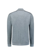 Textured half-zip jumper | Dusty Blue