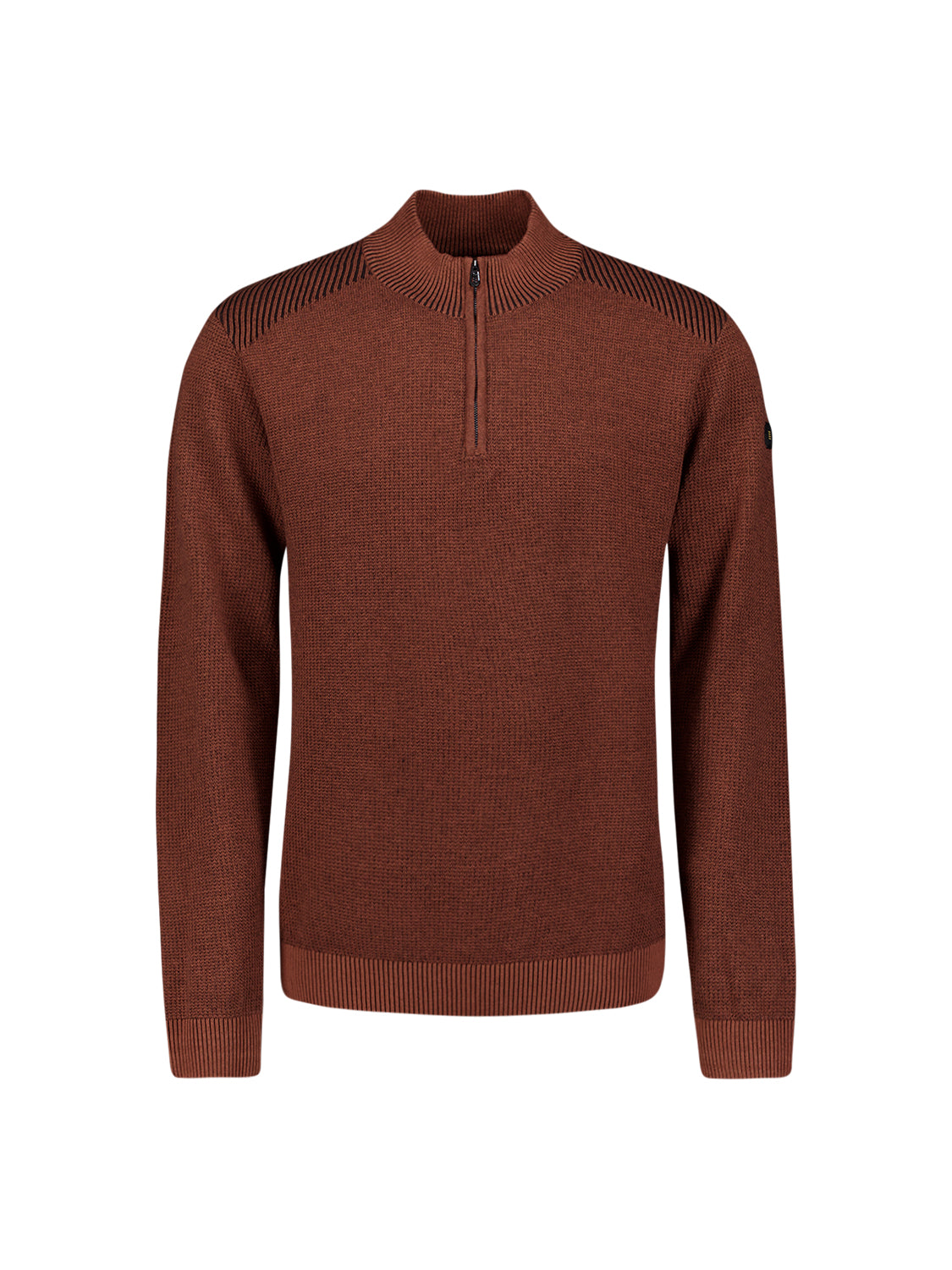 Textured half-zip jumper | Terra