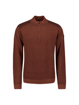 Textured half-zip jumper | Terra