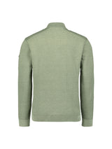 Textured half-zip jumper | Light Moss