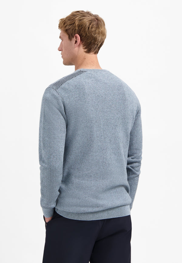 Shoulder rib jumper | Dusty Blue