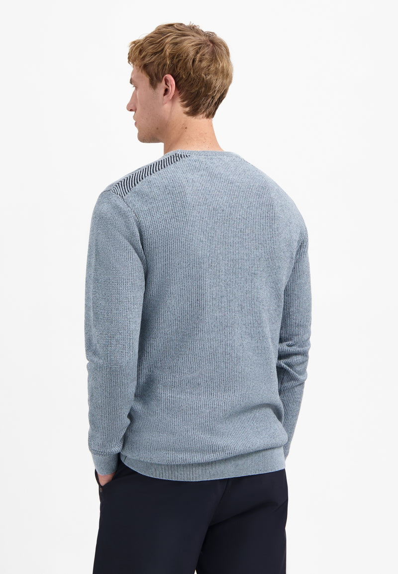 Shoulder rib jumper | Dusty Blue