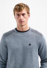 Shoulder rib jumper | Dusty Blue