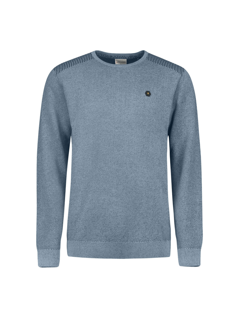 Shoulder rib jumper | Dusty Blue