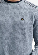 Shoulder rib jumper | Dusty Blue