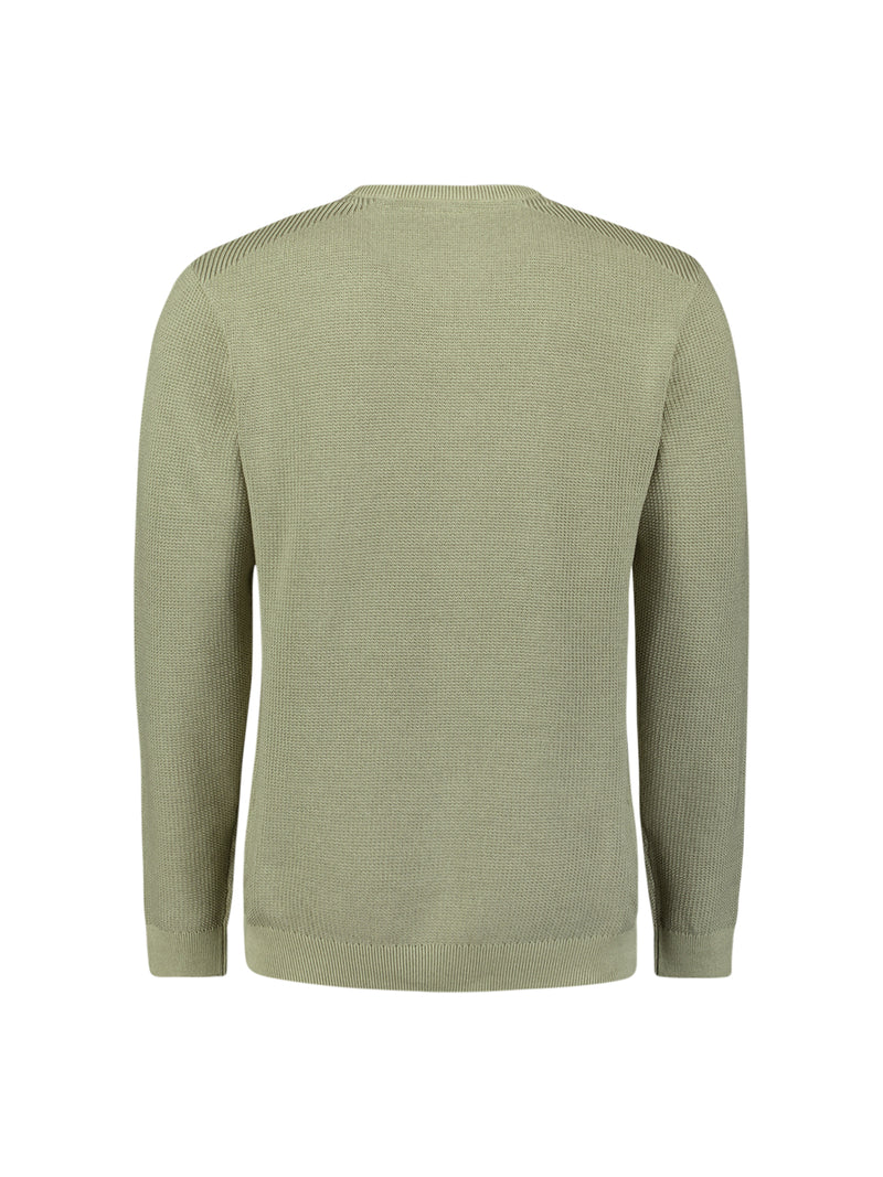 Shoulder rib jumper | Light Moss