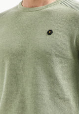 Shoulder rib jumper | Light Moss