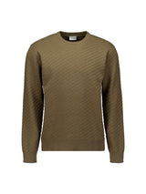 Diagonal knit jumper | Taupe