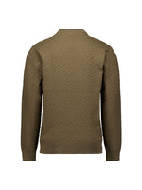 Diagonal knit jumper | Taupe