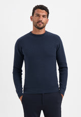 Diagonal knit jumper | Night