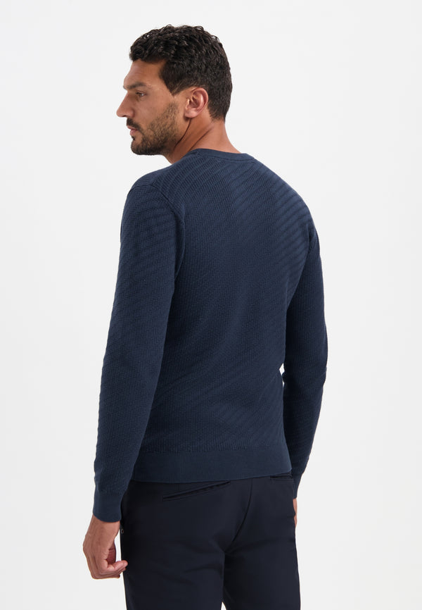 Diagonal knit jumper | Night