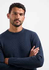 Diagonal knit jumper | Night