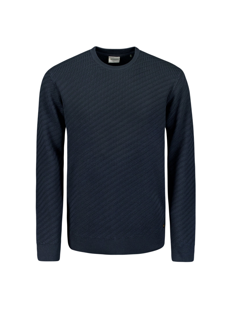Diagonal knit jumper | Night