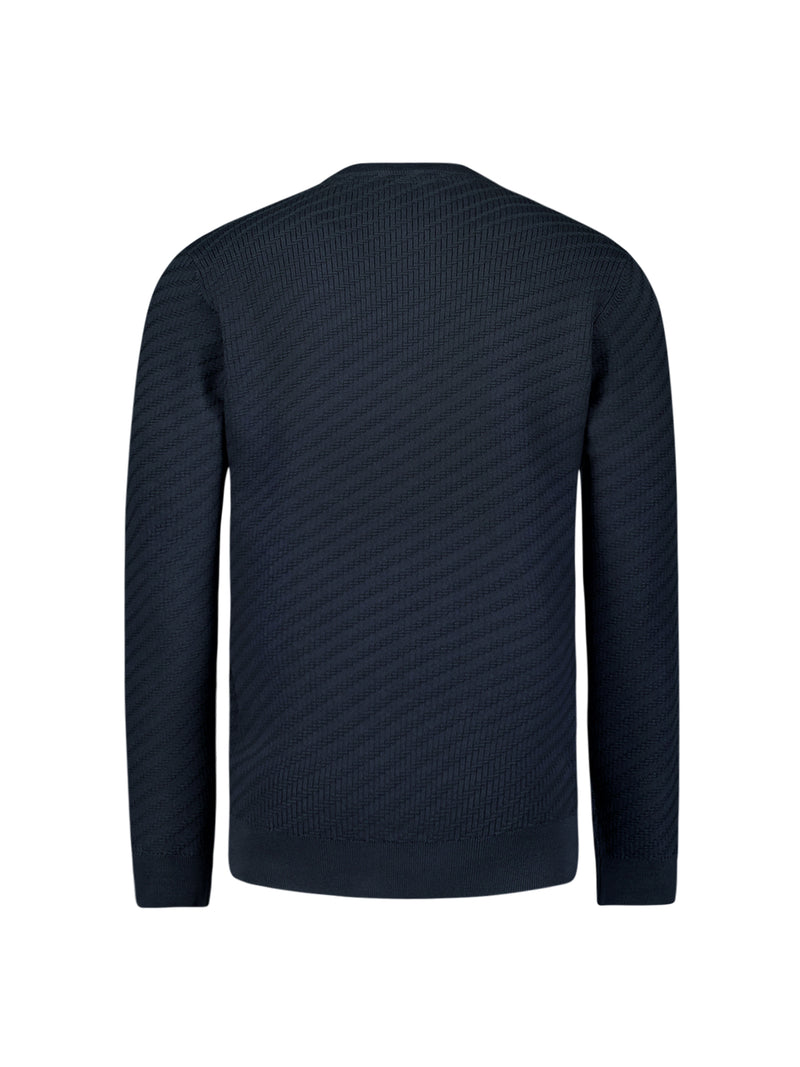 Diagonal knit jumper | Night