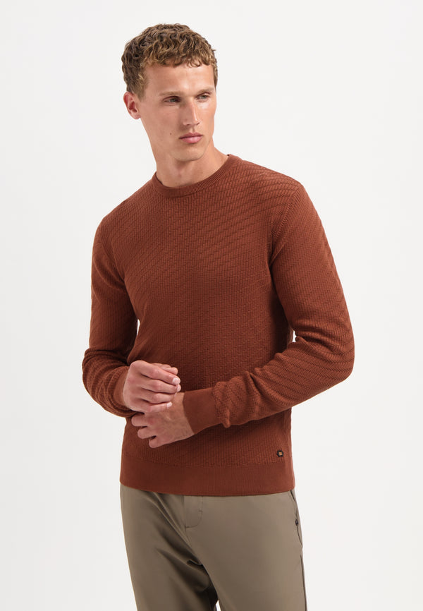 Diagonal knit jumper | Terra