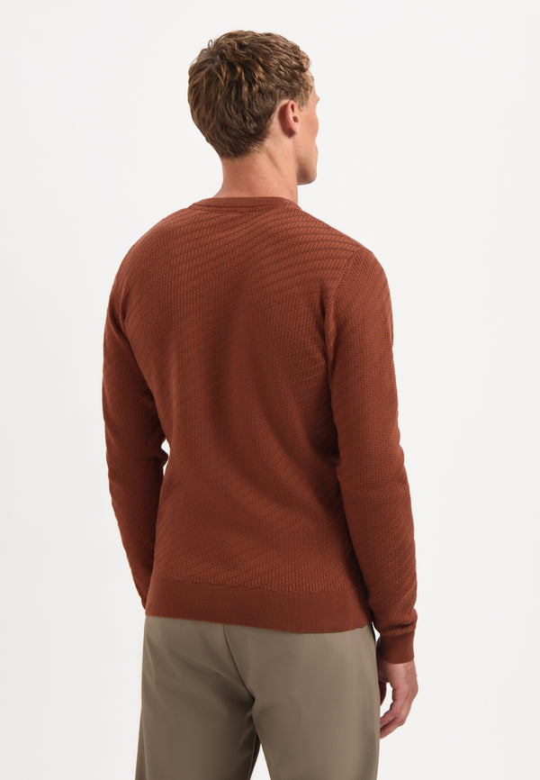 Diagonal knit jumper | Terra
