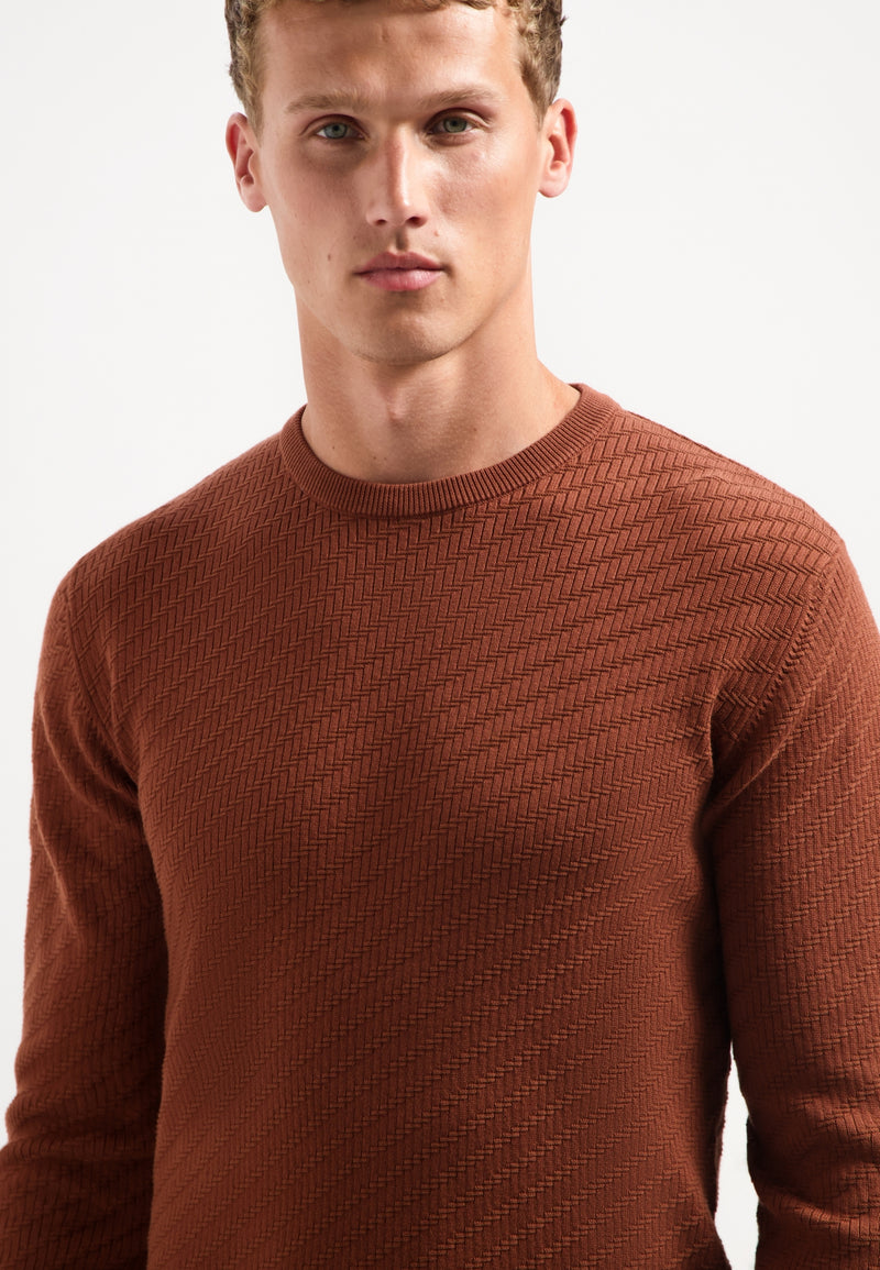 Diagonal knit jumper | Terra