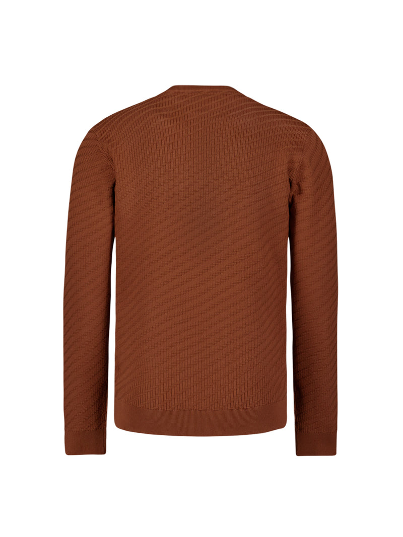 Diagonal knit jumper | Terra