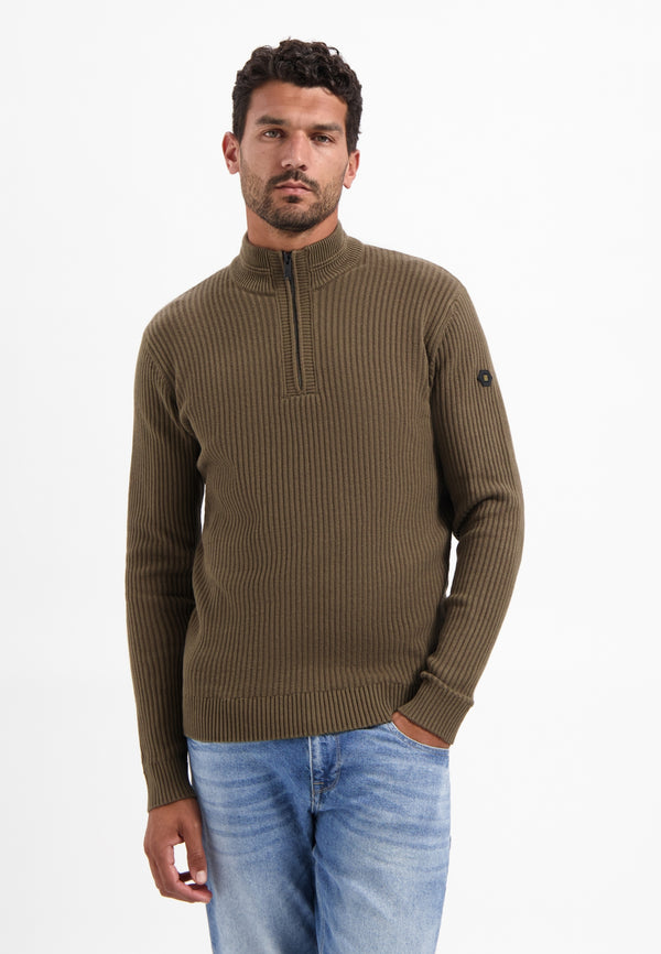 Heavy rib knitted jumper | Taupe