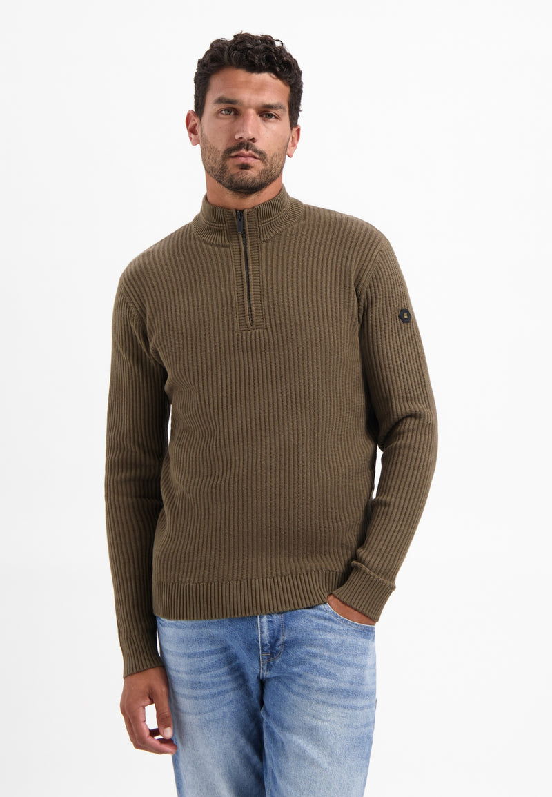 Heavy rib knitted jumper | Taupe