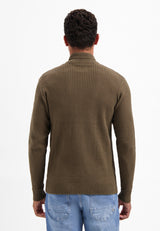 Heavy rib knitted jumper | Taupe