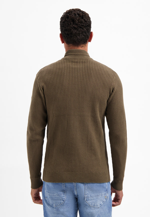 Heavy rib knitted jumper | Taupe