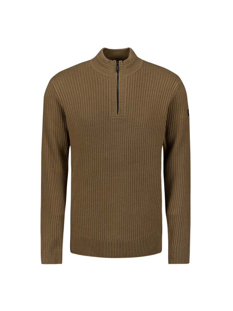 Heavy rib knitted jumper | Taupe