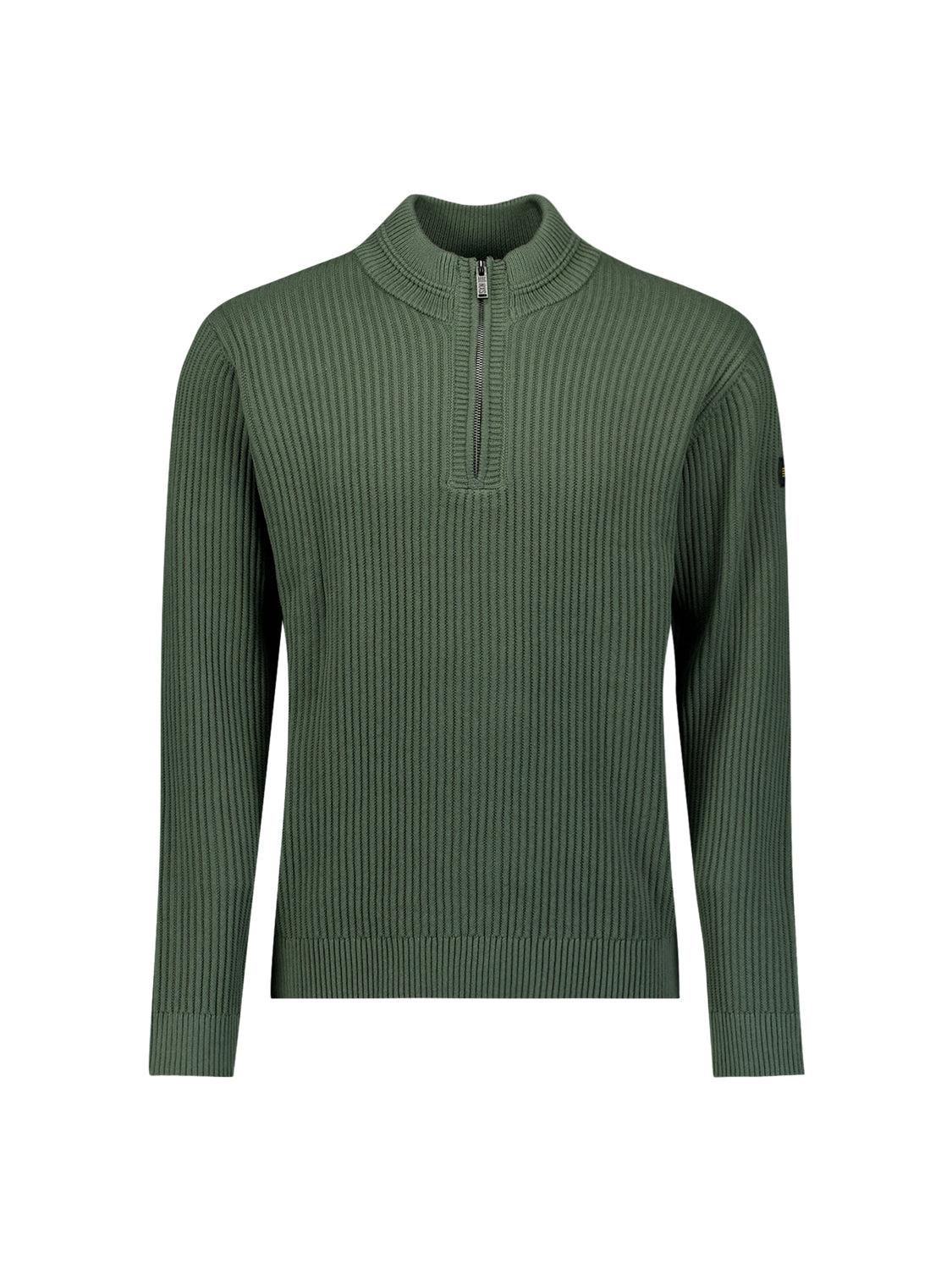 Heavy rib knitted jumper | Dark Green