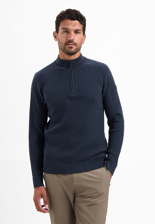 Heavy rib knitted jumper | Night