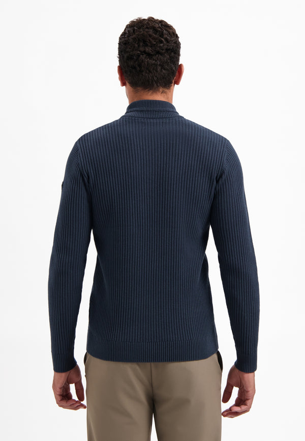Heavy rib knitted jumper | Night