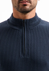 Heavy rib knitted jumper | Night