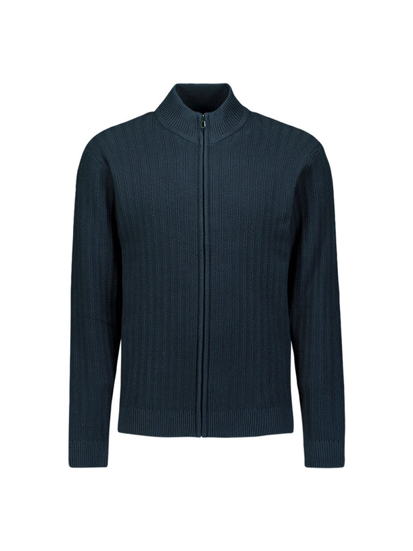 Knitted zip-up cardigan | Night