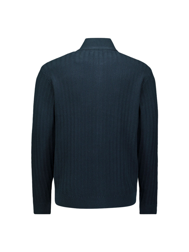 Knitted zip-up cardigan | Night