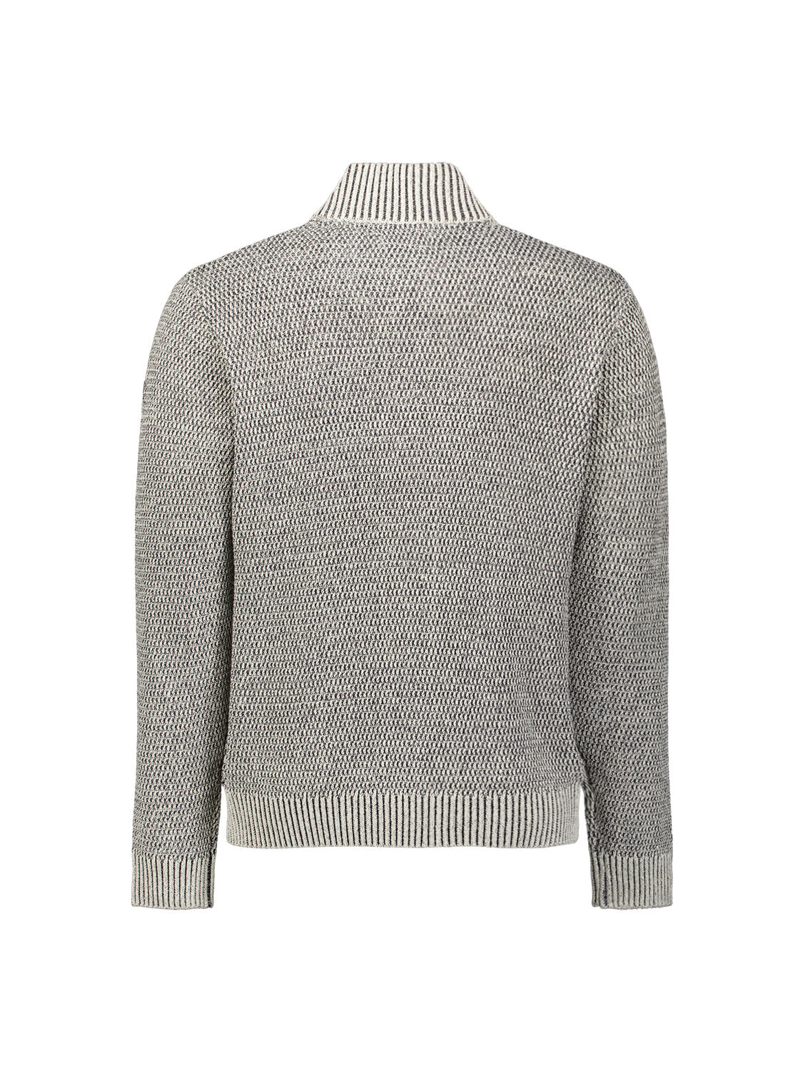 Heavy melange knitted cardigan | Stone