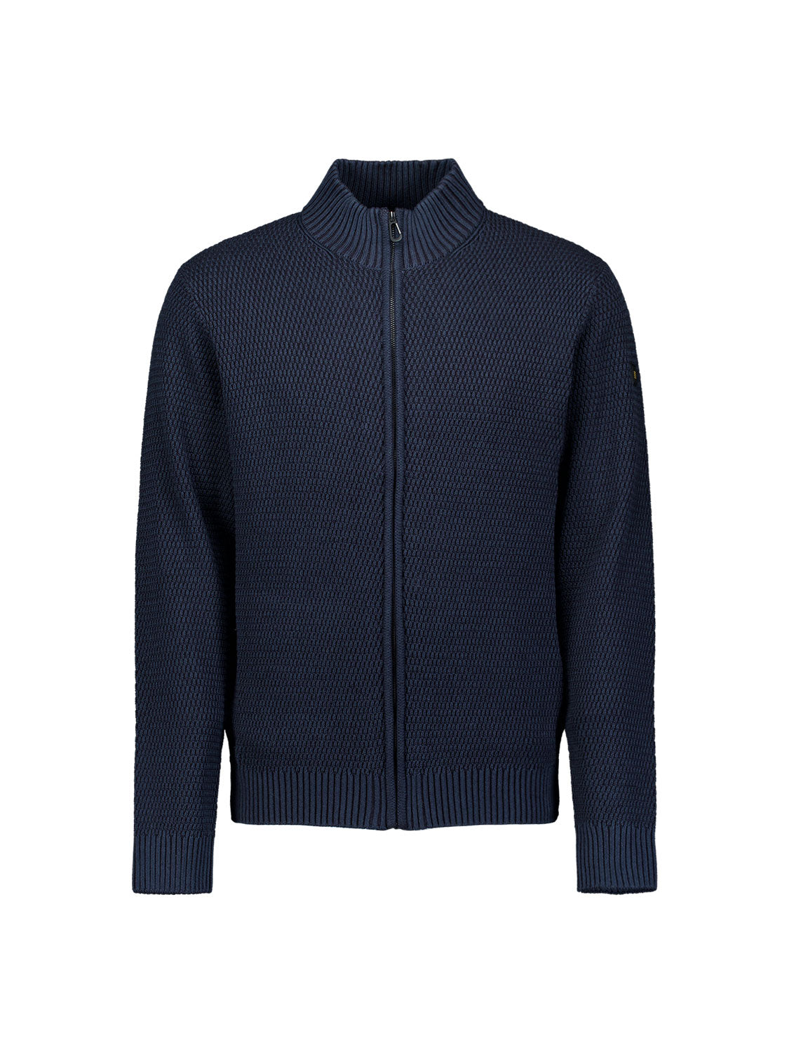 Heavy melange knitted cardigan | Night