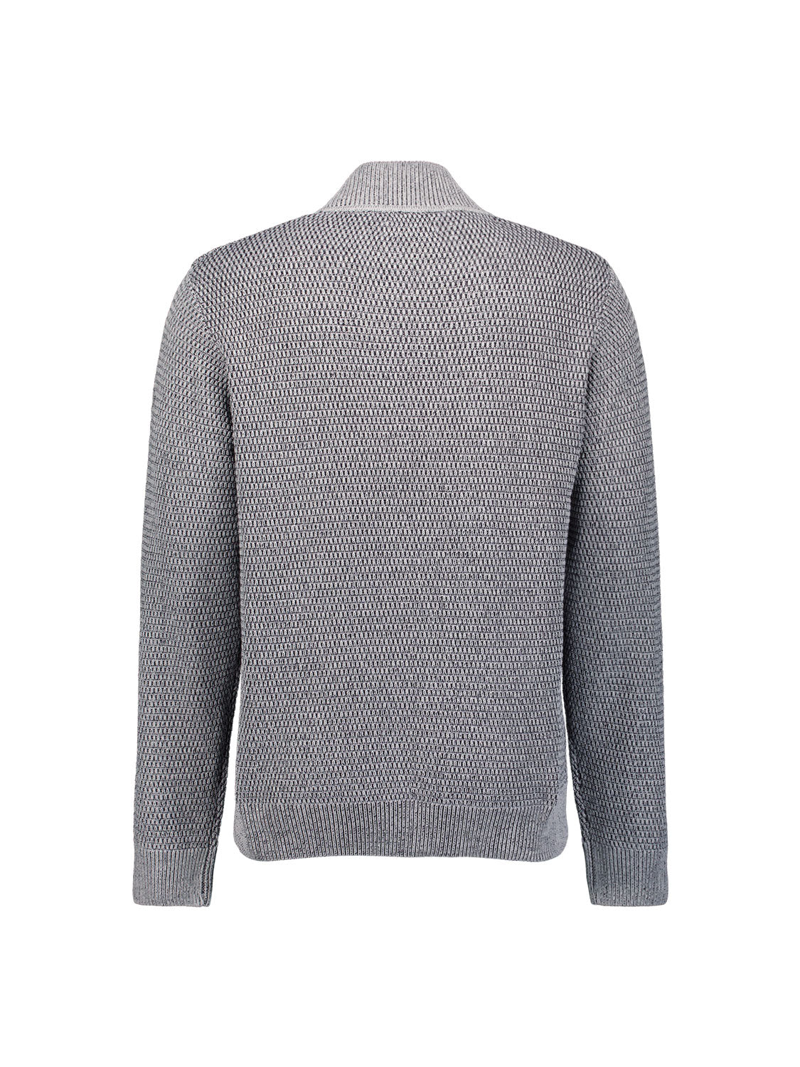 Heavy melange knitted cardigan | Grey Melange